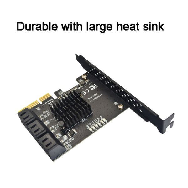 PCIE 4X To 6 Port SATA 3.0 Adapter Expansion Card ASMedia ASM1166 Converter - Image 4