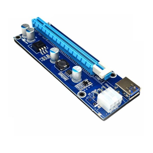 PCE164P-N03 VER006C Mini PCI-E 1X To 16X Riser For Laptop External Image Card, Spec: Blue Board 6pin - Image 3