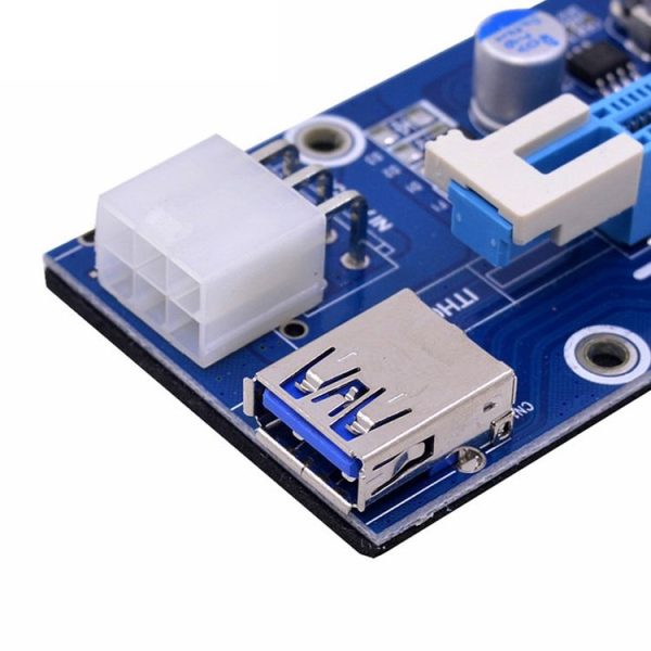 PCE164P-N03 VER006C Mini PCI-E 1X To 16X Riser For Laptop External Image Card, Spec: Blue Board 6pin - Image 5