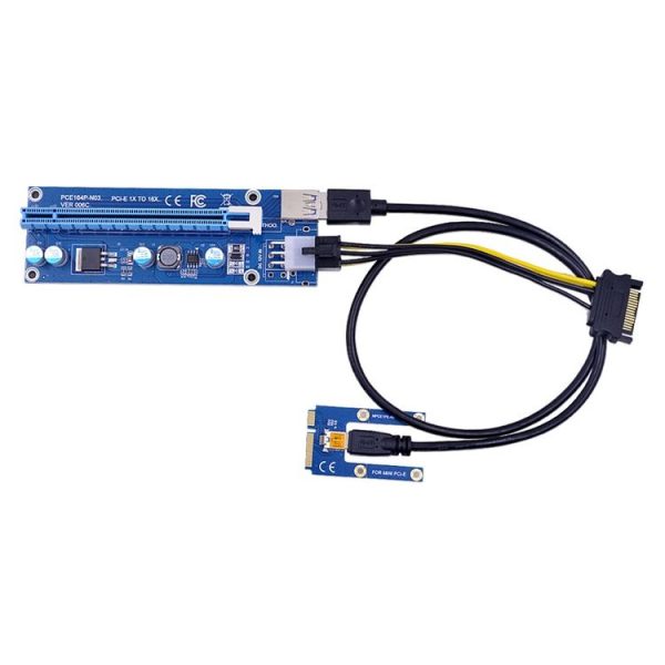 PCE164P-N03 VER006C Mini PCI-E 1X To 16X Riser For Laptop External Image Card, Spec: Blue Board 6pin - Image 6