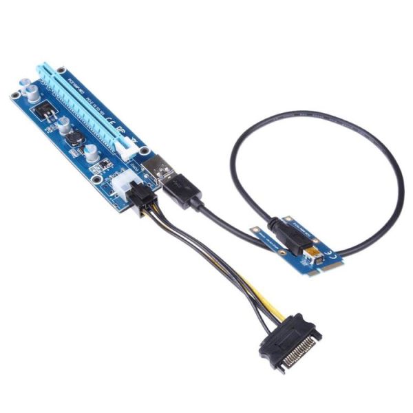 PCE164P-N03 VER006C Mini PCI-E 1X To 16X Riser For Laptop External Image Card, Spec: Blue Board 6pin - Image 7