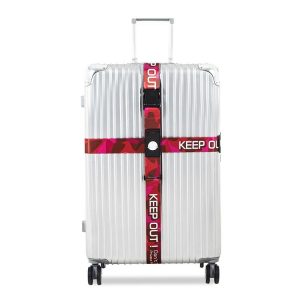 Luggage Cross Customs Lock Binding Strap, Color: Keep Out Red (Ordinary)