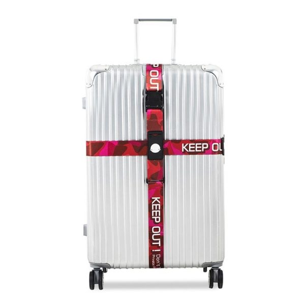 Luggage Cross Customs Lock Binding Strap, Color: Keep Out Red (Ordinary)