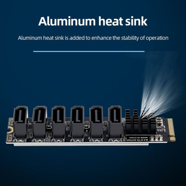 M2 M-EKY PCIE3.0 To SATA6G Transfer Expansion Card 6 Port Hard Disk Expansion Adapter Card (PH516) - Image 7