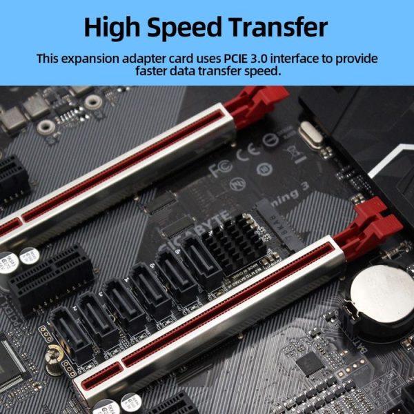 M2 M-EKY PCIE3.0 To SATA6G Transfer Expansion Card 6 Port Hard Disk Expansion Adapter Card (PH516) - Image 8