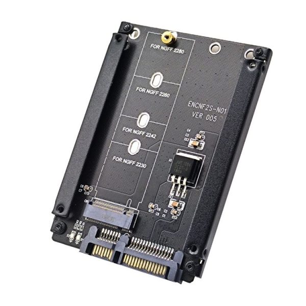 ENCNF2S-N01 NGFF To SATA3 Transfer Card M.2 KEY B-M SSD To 6Gbps Interface Conversion Adapter With Baffle - Image 2