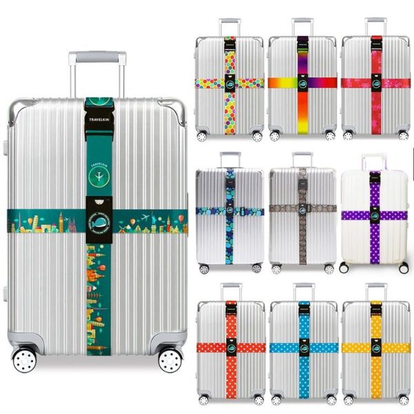 Cross Luggage Strap Without Combination Lock (Red Star) - Image 2