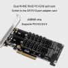 Double NVME Raid PCI-EX8 Split Card To SATA10 Port Transfer Card - Image 3