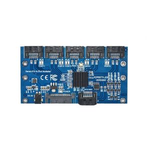 SATA3.0 6Gbps JMB575 Chip SATA Expansion Card 1 to 5 Port Riser Card