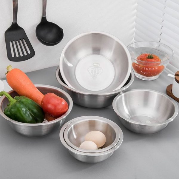 14cm 304 Stainless Steel Basin Home Multifunctional Soup Bow - Image 2