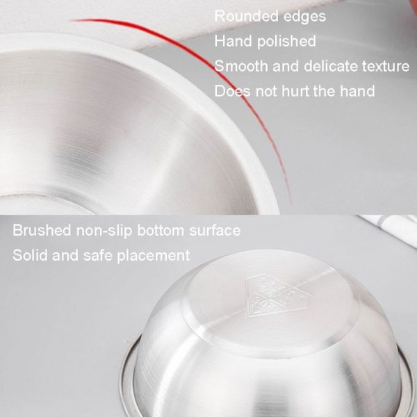 14cm 304 Stainless Steel Basin Home Multifunctional Soup Bow - Image 4