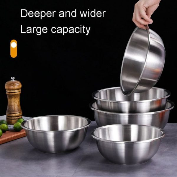 14cm 304 Stainless Steel Basin Home Multifunctional Soup Bow - Image 6