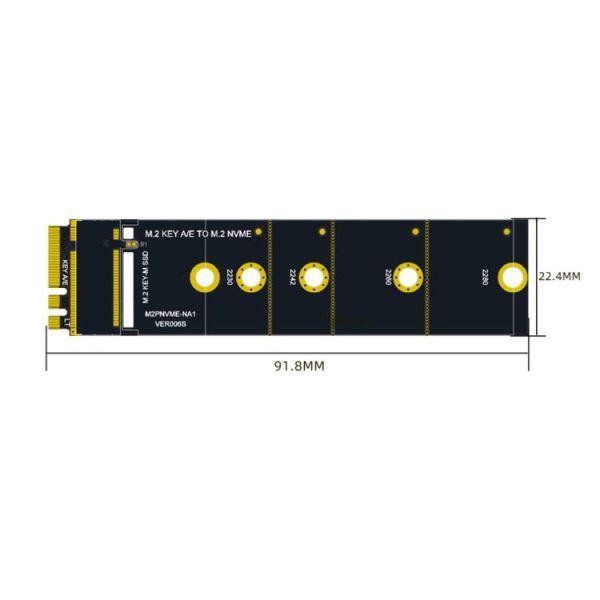 M2 KEY A / E to NVME KEY-M Adapter Expansion Card WIFI Interface - Image 3
