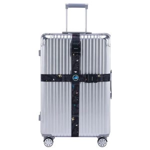 Luggage Cross Flying Landmark Customs Binding Belt, Color: Black