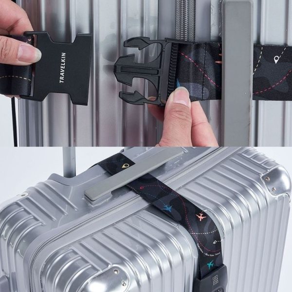 Luggage Cross Flying Landmark Customs Binding Belt, Color: Black - Image 6