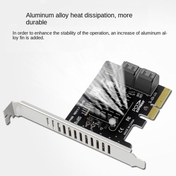 PCI-E To 5 SATA 3.0 Expansion Card (Full High Baffle) - Image 5