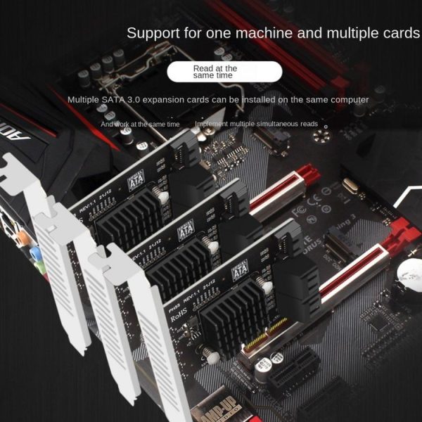 PCI-E To 5 SATA 3.0 Expansion Card (Full High Baffle) - Image 8