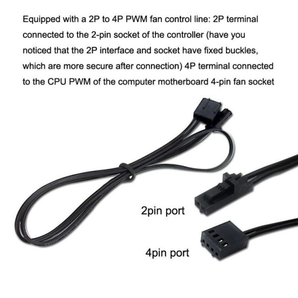 PWM Fan Hub Desktop Computer CPU Fan Expander Supports 3Pin&4Pin (Black) - Image 10