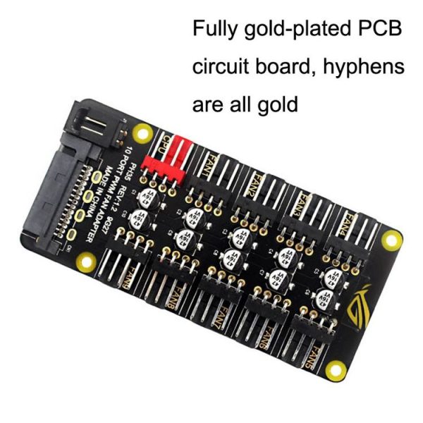 PWM Fan Hub Desktop Computer CPU Fan Expander Supports 3Pin&4Pin (Black) - Image 2