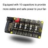 PWM Fan Hub Desktop Computer CPU Fan Expander Supports 3Pin&4Pin (Black) - Image 3