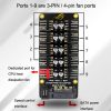 PWM Fan Hub Desktop Computer CPU Fan Expander Supports 3Pin&4Pin (Black) - Image 6