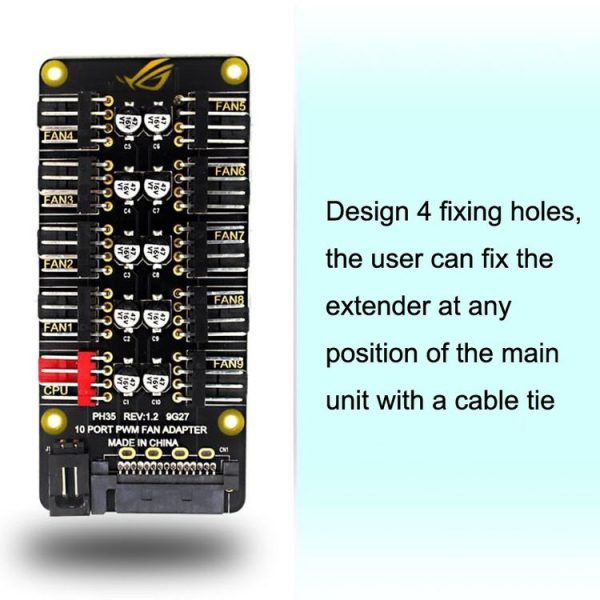 PWM Fan Hub Desktop Computer CPU Fan Expander Supports 3Pin&4Pin (Black) - Image 9