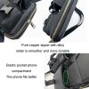 8 Inch Leather Shoulder Mobile Phone Messenger Bag Casual Water Bottle Bag (Black) - Image 4