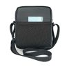 8 Inch Leather Shoulder Mobile Phone Messenger Bag Casual Water Bottle Bag (Black) - Image 6