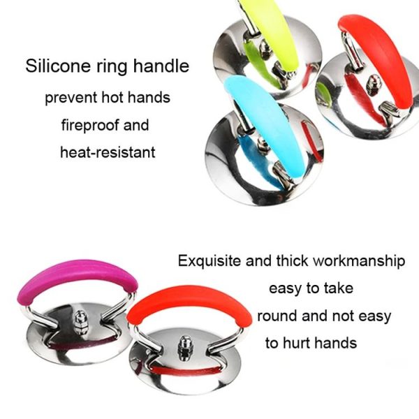 Universal Silicon Pot Lid Handle Kitchenware Accessories, Style: Blue Silicon Ring - Image 3