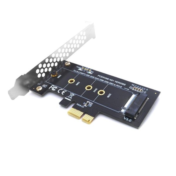 PCI-E 1X To M.2 NVME KEY-M SSD Riser Card Adapter With Baffle - Image 2