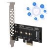 PCI-E 1X To M.2 NVME KEY-M SSD Riser Card Adapter With Baffle - Image 4