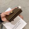 Mini Retro PU Leather Card Bag Multi-Slot Lock Coin Purse (Black) - Image 4