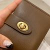 Mini Retro PU Leather Card Bag Multi-Slot Lock Coin Purse (Black) - Image 7