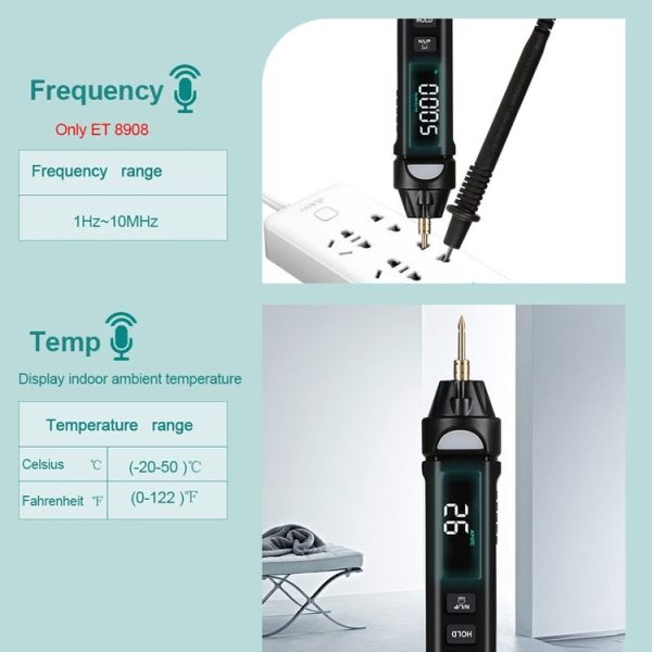 WinAPEX ET8906 Digital Multimeter Voltage Test Pen Capacitance Meter Diode NVC Tester - Image 10