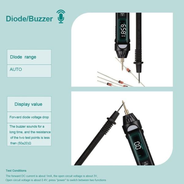WinAPEX ET8906 Digital Multimeter Voltage Test Pen Capacitance Meter Diode NVC Tester - Image 11