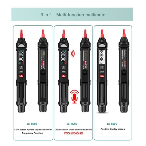 WinAPEX ET8906 Digital Multimeter Voltage Test Pen Capacitance Meter Diode NVC Tester - Image 2