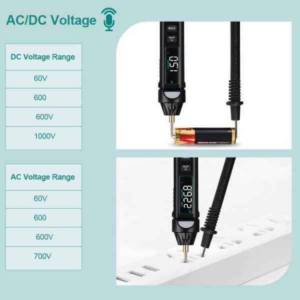 WinAPEX ET8906 Digital Multimeter Voltage Test Pen Capacitance Meter Diode NVC Tester - Image 6