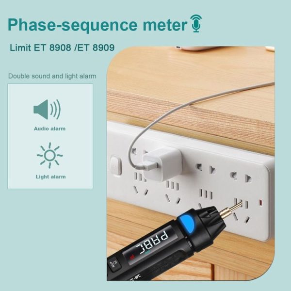 WinAPEX ET8906 Digital Multimeter Voltage Test Pen Capacitance Meter Diode NVC Tester - Image 8