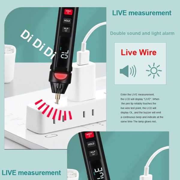 WinAPEX ET8906 Digital Multimeter Voltage Test Pen Capacitance Meter Diode NVC Tester - Image 9