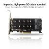 PCI-E X8 Double Disk Transfer Card NVME M.2 MKEY SSD RAID Array Expansion Adapter (PH45) - Image 10