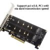 PCI-E X8 Double Disk Transfer Card NVME M.2 MKEY SSD RAID Array Expansion Adapter (PH45) - Image 7