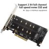 PCI-E X8 Double Disk Transfer Card NVME M.2 MKEY SSD RAID Array Expansion Adapter (PH45) - Image 8