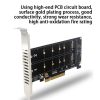 PCI-E X8 Double Disk Transfer Card NVME M.2 MKEY SSD RAID Array Expansion Adapter (PH45) - Image 9