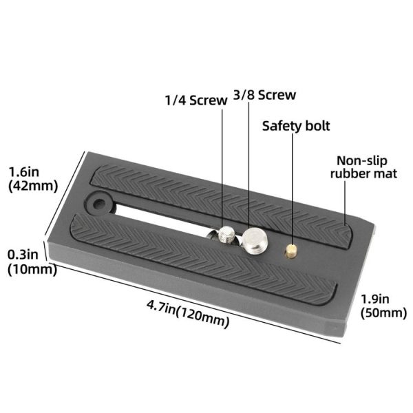 BEXIN 501-L120A Quick Release Plate for Manfrotto 501 502 504HDV Benro S4 S6 S7 S8 - Image 7