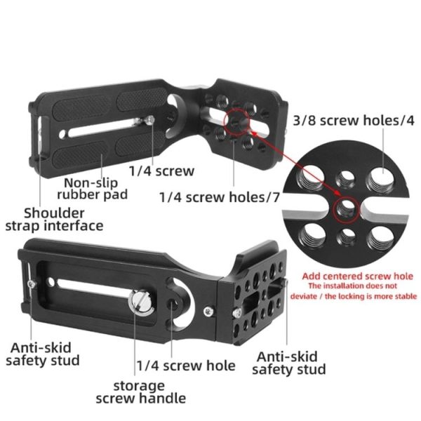 BEXIN L130-50C Camera Quick Release Plate L-shaped Vertical Board - Image 4