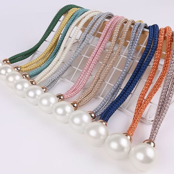 Pearl Curtain Clip Curtain Holders Tie Back Buckle Curtain Decor Accessories (Deep Blue) - Image 3