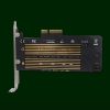 M.2 NVME NGFF SSD To PCIE SATA Dual Disk Conversion Expansion Card Supports MKEY BKEY Wiring (Black) - Image 2