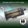 M.2 NVME NGFF SSD To PCIE SATA Dual Disk Conversion Expansion Card Supports MKEY BKEY Wiring (Black) - Image 3