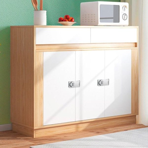 Stick Nail Dual Use Free Punch Cabinet Door Combination Lock Anti-Theft Drawer Lock, Style: Three Hole 4 inch Black - Image 12