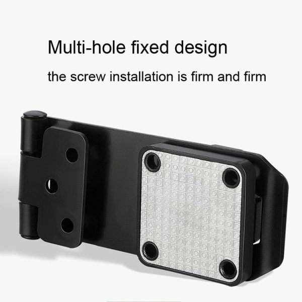 Stick Nail Dual Use Free Punch Cabinet Door Combination Lock Anti-Theft Drawer Lock, Style: Three Hole 4 inch Black - Image 3